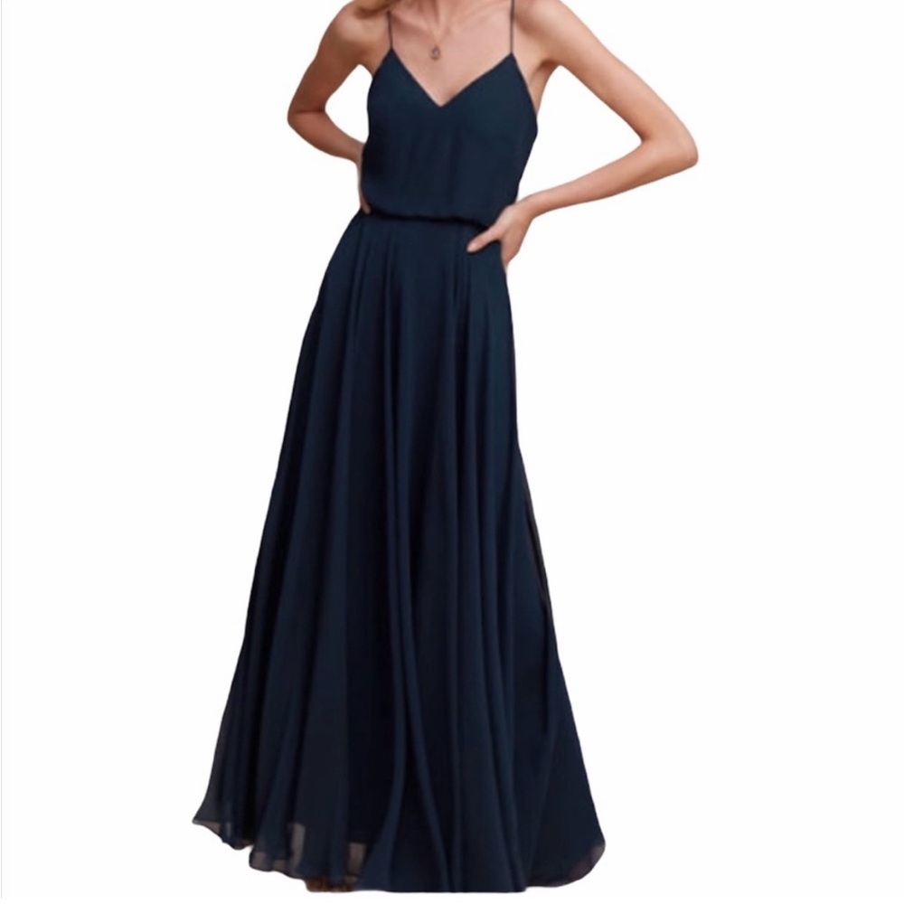 Jenny Yoo Inesse Dress Size 6 - Navy